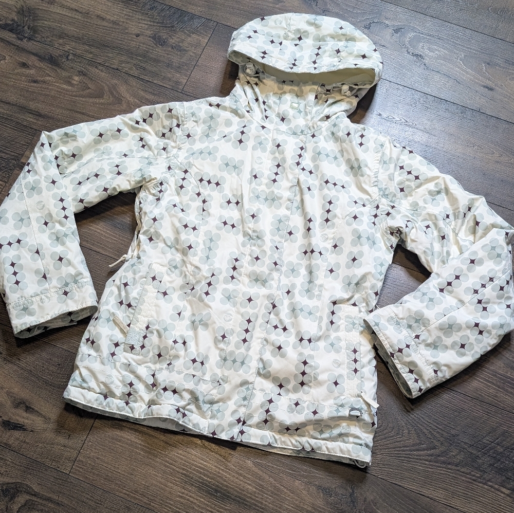Roxy White/Grey/ Light Blue Utility Snow Skii Utility Coat Size‎ Small
